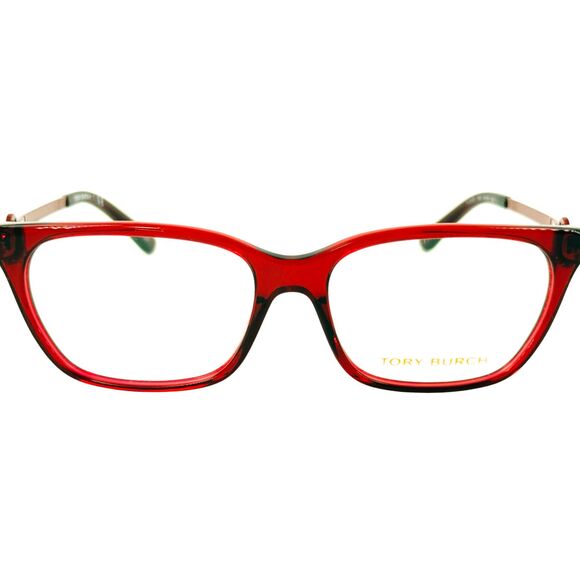 Tory Burch TY2107 Womens Plastic Eyeglass Frame 1801 Transparent Red 52-15 main image 4